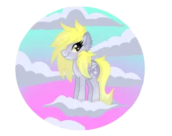 Size: 4167x3300 | Tagged: safe, artist:annuthecatgirl, derpibooru import, derpy hooves, pegasus, g4, cloud, image, png, sky, solo