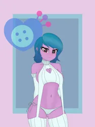 Size: 3072x4096 | Tagged: suggestive, artist:ticonderoka, derpibooru import, izzy moonbow, human, equestria girls, g4, g5, belly, belly button, breasts, busty izzy moonbow, collarbone, equestria girls-ified, female, g5 to equestria girls, g5 to g4, garter belt, generation leap, high res, image, midriff, png, solo, solo female