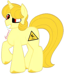 Size: 545x632 | Tagged: safe, artist:kharmacal, derpibooru import, oc, oc:piso mojado, unofficial characters only, pony, unicorn, grin, horn, image, male, png, raised hoof, simple background, smiling, solo, stallion, transparent background, unicorn oc, unshorn fetlocks