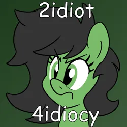 Size: 800x800 | Tagged: safe, alternate version, artist:unitxxvii, derpibooru import, oc, oc:anonfilly, unofficial characters only, earth pony, pony, bust, female, filly, foal, frown, furrowed brow, image, png, solo, text