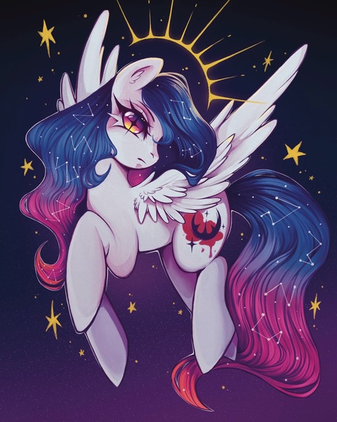 Size: 1440x1800 | Tagged: safe, artist:faelitha, derpibooru import, oc, pegasus, pony, cute, digital art, illustration, image, jpeg, procreate app, scarteldusk, stars