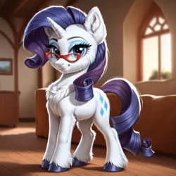 Size: 1024x1024 | Tagged: safe, ai content, derpibooru import, machine learning generated, prompter:ilham470, rarity, pony, unicorn, g4, horn, image, png, solo