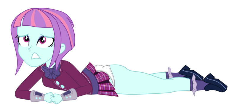 Size: 3375x1601 | Tagged: suggestive, artist:gmaplay, derpibooru import, equestria girls, g4, ass, butt, clothes, crystal prep academy, crystal prep academy uniform, crystal prep shadowbolts, flarebutt, image, lying down, panties, png, prone, school uniform, sunny flank, underwear