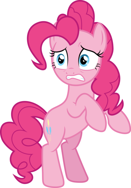 Size: 3000x4297 | Tagged: safe, artist:cloudy glow, derpibooru import, pinkie pie, earth pony, g4, the beginning of the end, bipedal, bipedal leaning, distraught, female, image, leaning, my little pony, png, simple background, solo, transparent background, vector