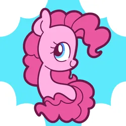 Size: 5000x5000 | Tagged: safe, artist:pilesofmiles, derpibooru import, pinkie pie, earth pony, pony, g4, cloud, image, minimalist, modern art, png, simple background, solo