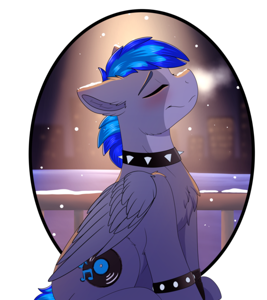 Size: 4000x4500 | Tagged: safe, artist:decemberbreeze, derpibooru import, oc, oc:proffy floyd, unofficial characters only, earth pony, pony, choker, earth pony oc, image, png, solo, spiked choker