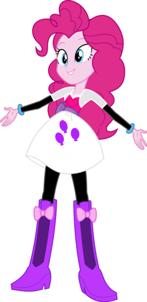 Size: 827x1698 | Tagged: safe, derpibooru import, editor:amadondawn, pinkie pie, human, equestria girls, g4, boots, clothes, high heel boots, image, jacket, png, shirt, shoes, simple background, skirt, solo, vest, white background