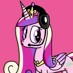 Size: 3000x3000 | Tagged: safe, artist:pegasus darkblue, derpibooru import, princess cadance, alicorn, g4, headphones, image, png