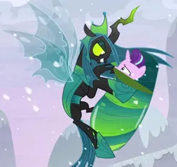 Size: 762x720 | Tagged: safe, derpibooru import, queen chrysalis, starlight glimmer, g4, the ending of the end, image, jpeg, my little pony