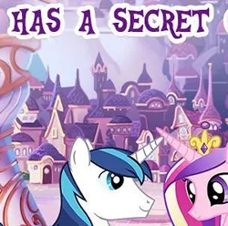 Size: 301x298 | Tagged: safe, derpibooru import, princess cadance, shining armor, pony, unicorn, g4, cropped, duo, english, female, gameloft, horn, husband and wife, image, male, mare, meme, outdoors, png, secret, stallion, text, wow! glimmer