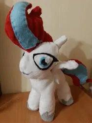 Size: 3000x4000 | Tagged: safe, artist:jbond, derpibooru import, zipp storm, pegasus, pony, g5, female, handmade, image, irl, jpeg, mare, photo, plushie, solo, unshorn fetlocks