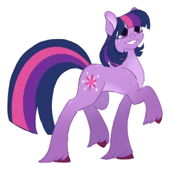 Size: 1280x1272 | Tagged: safe, artist:monochrome-sunsets, derpibooru import, twilight sparkle, earth pony, pony, earth pony twilight, image, png, race swap, simple background, solo, transparent background, unshorn fetlocks