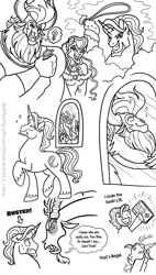 Size: 2012x3547 | Tagged: safe, artist:melspyrose, derpibooru import, catrina, discord, lord tirek, oc, oc:fire star, oc:proteus, ponified, draconequus, pony, g1, g4, bag, black and white, book, caught, drawing, evil grin, feline, g1 to g4, generation leap, grayscale, grin, image, lightbulb, monochrome, png, pose, simple background, sketch, sketch dump, smiling, what if, white background