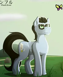 Size: 523x642 | Tagged: safe, artist:flash_draw, derpibooru import, oc, oc:flashdraw, unofficial characters only, pony, cute, glasses, image, jpeg, male, solo, stallion