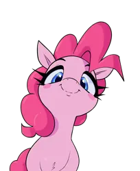 Size: 1100x1350 | Tagged: safe, artist:aquaticvibes, derpibooru import, pinkie pie, earth pony, pony, g4, female, image, looking at you, png, simple background, solo, transparent background