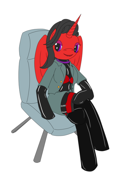 Size: 2449x3266 | Tagged: suggestive, artist:timejumper, derpibooru import, oc, oc:akana, unofficial characters only, alicorn, anthro, blazer, bodysuit, bra, breasts, business suit, catsuit, cleavage, clothes, garters, image, jacket, latex, latex suit, latex under clothes, png, simple background, skirt, socks, solo, stockings, thigh highs, transparent background, underwear