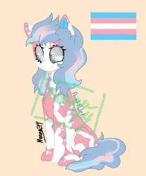 Size: 837x1012 | Tagged: safe, ponerpics import, ponybooru import, oc, image, png, pride, pride flag, solo, transgender, transgender pride flag