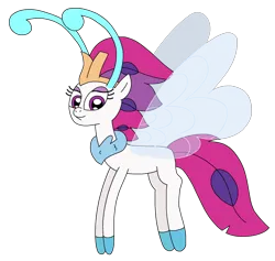 Size: 2282x2165 | Tagged: safe, artist:supahdonarudo, derpibooru import, queen novo, breezie, g4, my little pony: the movie, antennae, breeziefied, image, png, simple background, species swap, transparent background, transparent wings, wings