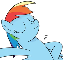 Size: 2304x2215 | Tagged: safe, artist:frownfactory, derpibooru import, rainbow dash, pegasus, g4, eyes closed, female, image, png, simple background, solo, transparent background