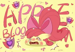 Size: 750x522 | Tagged: safe, artist:zhaoyingli18055, derpibooru import, apple bloom, earth pony, pony, g4, image, jpeg, simple background