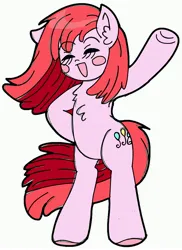 Size: 2944x4051 | Tagged: safe, artist:poneigh777, derpibooru import, pinkie pie, earth pony, pony, bipedal, dancing, female, image, jpeg, mare, pinkamena diane pie, simple background, white background