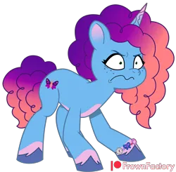 Size: 3062x3000 | Tagged: safe, artist:frownfactory, derpibooru import, pony, unicorn, g5, my little pony: tell your tale, bracelet, cutie mark, female, horn, image, jewelry, mare, misty brightdawn, png, simple background, solo, stressed, transparent background, vector