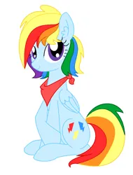 Size: 718x944 | Tagged: safe, artist:annasabi101, derpibooru import, oc, oc:zap apple, pegasus, pony, folded wings, image, jpeg, magical lesbian spawn, offspring, parent:applejack, parent:rainbow dash, parents:appledash, simple background, white background, wings