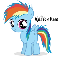 Size: 900x905 | Tagged: safe, alternate version, artist:blackm3sh, derpibooru import, rainbow dash, pegasus, pony, g4, absurd resolution, blue body, blue coat, blue fur, blue pony, blue wings, female, filly, filly rainbow dash, foal, image, looking at you, magenta eyes, multicolored hair, multicolored mane, multicolored tail, png, rainbow hair, rainbow tail, simple background, smiling, tail, transparent background, vector, wings, younger