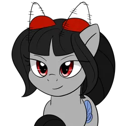 Size: 2000x2000 | Tagged: safe, artist:bestponies, derpibooru import, oc, unofficial characters only, fly, fly pony, insect, monster pony, original species, pony, female, image, looking at you, mare, png, red eyes, simple background, smiling, smiling at you, transparent background