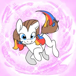 Size: 4000x4000 | Tagged: safe, alternate version, artist:derpydoodesigns, artist:derpydooreviews, derpibooru import, oc, oc:titanium white, unofficial characters only, earth pony, pony, abstract background, absurd resolution, alternate character, commission, female, glitter, image, mare, png, smiling, solo, ych result