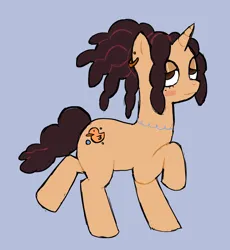 Size: 1838x2000 | Tagged: safe, derpibooru import, oc, oc:squeaky clean, unofficial characters only, pony, unicorn, choker, fluffy mane, horn, image, jpeg, lidded eyes, ponysona, solo