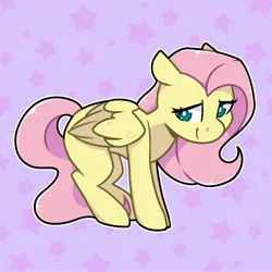 Size: 2894x2894 | Tagged: safe, artist:jellysiek, derpibooru import, fluttershy, pegasus, pony, g4, female, folded wings, high res, image, jpeg, mare, shy, smiling, solo, tail, wings