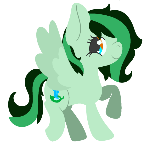 Size: 1064x1040 | Tagged: safe, artist:mimiqq, derpibooru import, oc, oc:eden shallowleaf, unofficial characters only, pegasus, pony, commissioner:rainbowdash69, image, lineless, pegasus oc, png, solo, wings