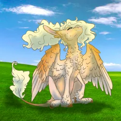 Size: 1024x1024 | Tagged: safe, artist:pjj0, derpibooru import, oc, unofficial characters only, pegasus, pony, female, image, leonine tail, mare, microsoft windows, png, sitting, solo, tail, unshorn fetlocks, windows, windows xp