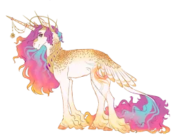 Size: 1024x825 | Tagged: safe, artist:pjj0, derpibooru import, princess celestia, pony, g4, alternate design, female, horn, horn jewelry, image, jewelry, leonine tail, mare, peytral, png, regalia, simple background, solo, tail, transparent background, unshorn fetlocks