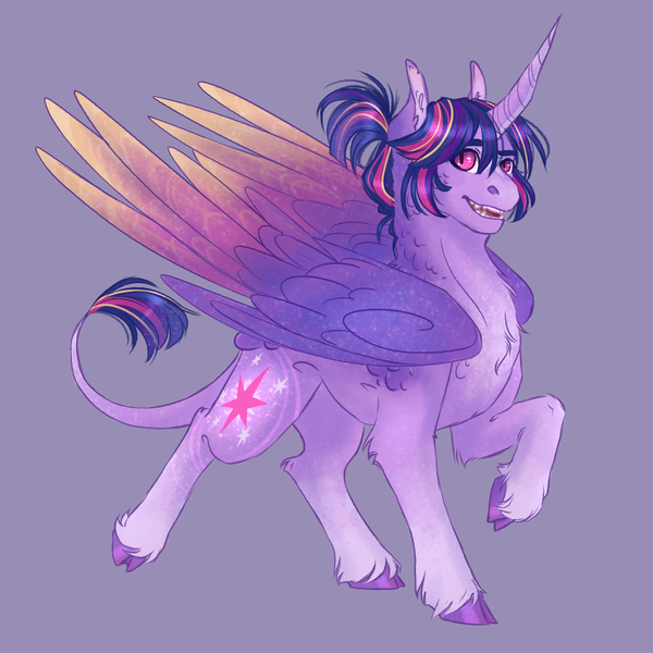 Size: 5000x5000 | Tagged: safe, artist:pjj0, derpibooru import, twilight sparkle, twilight sparkle (alicorn), alicorn, pony, g4, alternate design, alternate hairstyle, cloven hooves, female, image, leonine tail, mare, png, simple background, solo, tail, unshorn fetlocks