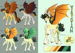 Size: 3840x2741 | Tagged: safe, artist:stygios, derpibooru import, oc, unofficial characters only, dracony, dragon, hybrid, pony, chest fluff, ear piercing, earring, ender pearl, image, jewelry, jpeg, male, minecraft, piercing, reference sheet, solo, spread wings, stallion, unshorn fetlocks, wings