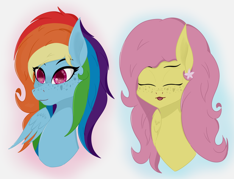 Size: 2540x1940 | Tagged: safe, artist:krymak, derpibooru import, fluttershy, rainbow dash, image, png, quick draw