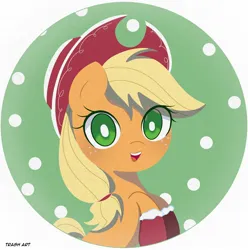 Size: 2028x2048 | Tagged: safe, artist:eltrash_art6, derpibooru import, applejack, earth pony, pony, g4, applejack's hat, blushing, boots, christmas, clothes, cowboy hat, cute, female, freckles, hat, holiday, icon, image, jackabetes, jpeg, mare, open mouth, shoes, solo, winter outfit