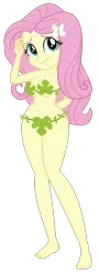 Size: 295x818 | Tagged: suggestive, anonymous artist, derpibooru import, edit, fluttershy, equestria girls, g4, adam and eve, arm behind back, barefoot, belly button, breasts, busty fluttershy, butterfly hairpin, cleavage, eve (record of ragnarok), eyeshadow, feet, female, image, leaf bikini, makeup, nudity, photo, png, record of ragnarok, religion, sexy, simple background, smiling, solo, solo female, standing, stupid sexy fluttershy, transparent background