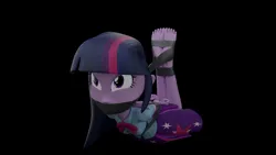 Size: 3840x2160 | Tagged: safe, alternate angle, alternate version, artist:ennddy, derpibooru import, twilight sparkle, human, equestria girls, g4, 3d, angry, barefoot, black background, bondage, bound and gagged, clothes, damsel in distress, feet, feet tied, female, gag, hands behind back, high res, hogtied, image, kidnapped, png, simple background, skirt, solo, tape, tape bondage, tape gag, tied up