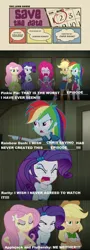 Size: 535x1493 | Tagged: safe, derpibooru import, edit, edited screencap, screencap, applejack, fluttershy, pinkie pie, rainbow dash, rarity, human, equestria girls, g4, comic, female, humane five, image, jpeg, my little pony equestria girls: rainbow rocks, screencap comic