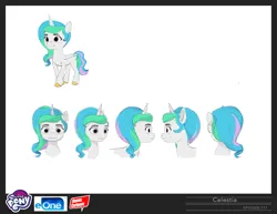 Size: 4095x3164 | Tagged: safe, derpibooru import, official, princess celestia, alicorn, pony, g5, my little pony: make your mark, atomic cartoons logo, concept art, eone, female, filly, filly celestia, foal, image, my little pony logo, my little pony: make your mark chapter 4, png, solo, sunny side up, younger