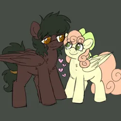 Size: 1000x1000 | Tagged: safe, artist:puppie, derpibooru import, oc, oc:soft sonance, oc:stormchaser, unofficial characters only, pegasus, pony, couple, duo, duo male and female, female, image, male, mare, png, stallion, staring at eachother