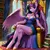 Size: 1248x1248 | Tagged: safe, ai content, derpibooru import, machine learning generated, prompter:ramaca, twilight sparkle, twilight sparkle (alicorn), alicorn, anthro, pony, g4, book, castle, clothes, crown, dress, female, golden throne, hooves, image, jewelry, jpeg, legs together, library, regalia, smiling, solo, solo female, throne, throne room, wings