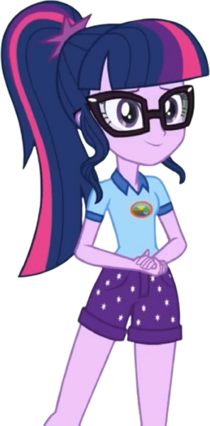 Size: 749x1520 | Tagged: safe, derpibooru import, edit, edited screencap, editor:mrtoonlover83, screencap, sci-twi, twilight sparkle, human, g4, background removed, camp everfree outfits, female, glasses, image, not a vector, png, ponytail, solo