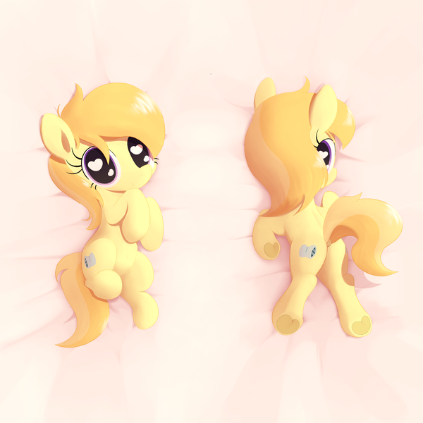 Size: 3000x3000 | Tagged: safe, artist:algoatall, ponerpics import, noi, earth pony, pony, body pillow, body pillow design, butt, cute, cutie mark, dock, female, filly, heart eyes, image, looking at you, noiabetes, plot, png, smiling, solo, wingding eyes