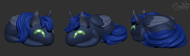 Size: 2000x591 | Tagged: safe, artist:sunny way, derpibooru import, oc, oc:star reader, pegasus, pony, g4, 3d, 3d render, blender, digital art, feral, image, little buns, male, png, smiling, solo, stallion, zbrush