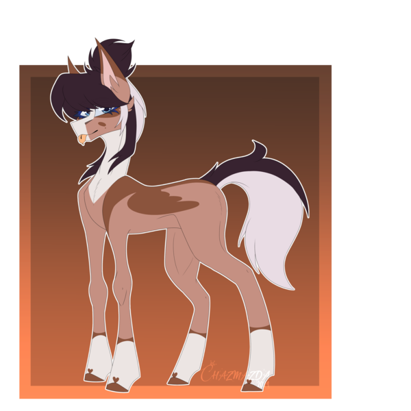 Size: 4320x4320 | Tagged: safe, artist:chazmazda, derpibooru import, oc, unofficial characters only, pony, :p, abstract background, art trade, bangs, ear markings, full body, gradient background, hair bun, hair up, hooves, image, long hair, markings, png, smiling, tongue out, wing markings