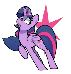 Size: 2010x2074 | Tagged: safe, artist:kindakismet, derpibooru import, twilight sparkle, twilight sparkle (alicorn), alicorn, pony, g4, image, png, raised hoof, solo, sparkles